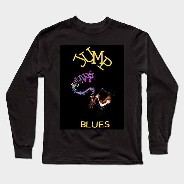 I LISTEN JUMP BLUES Long Sleeve T-Shirt by fiorellaft